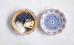 Hand Stamped Pie Dish