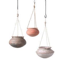 Load image into Gallery viewer, Hanging Clay Pot with Jute Hanger