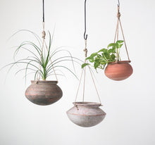 Load image into Gallery viewer, Hanging Clay Pot with Jute Hanger