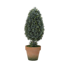 Load image into Gallery viewer, 4-1/4&quot; Round x 11&quot;H Faux Boxwood Single Ball Topiary in Clay Pot